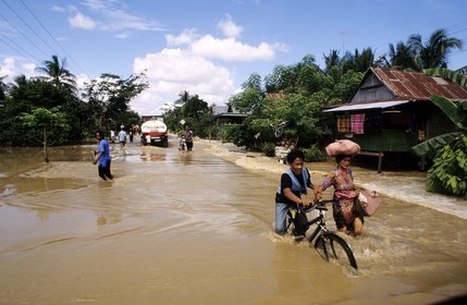 Indonésie, Sulawesi (les Célèbes), région du Lac Tempe, inondations