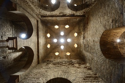 Spain, Andalusia, Granada, mosque baths (hammam) of the Alhambra, listed as World Heritage by UNESCO