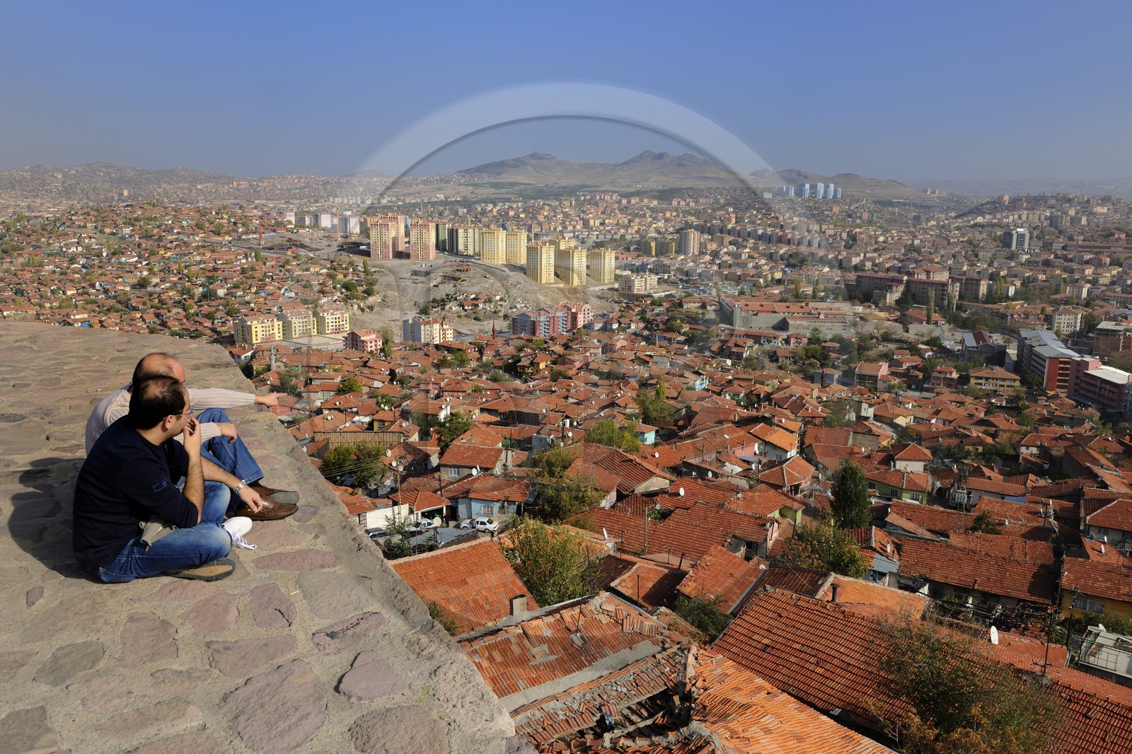 Turquie, Anatolie centrale, Ankara, la citadelle dans la vieille ville dominant la ville nouvelle à l'Est