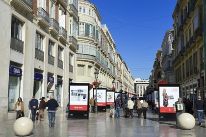 Espagne, Andalousie, Malaga, l'artère principale calle Marquès de Larios