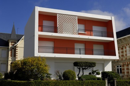 France, Charente-Maritime (17), Royan, sur le boulevard Frédéric Garnier qui longe la Grande Conche