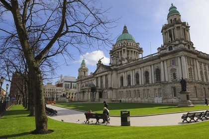 United Kingdom, Northern Ireland, Belfast, the City Hall on Donegall square