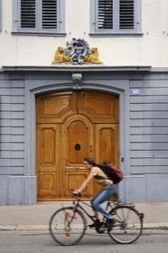 Switzerland, Basel, the street Rittergasse in the Cathedral district