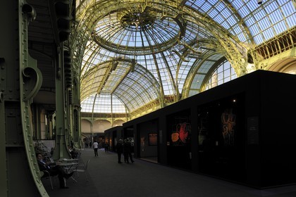 France, Paris (75), le Grand Palais, salon du collectionneur sous la coupole vitrée