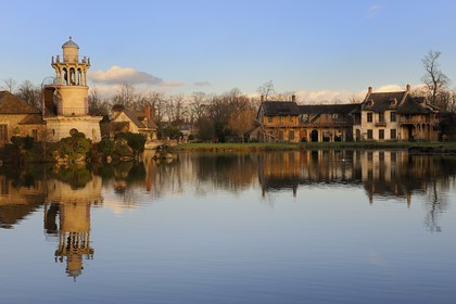 France, Yvelines, Chateau de Versailles, listed as World Heritage by UNESCO, Marlborough Tower of the Queen's Hamlet in Marie Antoinette's Estate