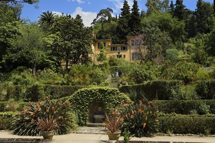 France, Alpes-Maritimes, Menton, the garden Serre de la Madone and the villa of Major Lawrence Johnston