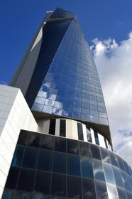 Bosnia and Herzegovina, Sarajevo, the Avaz Twist Tower, tallest skyscraper in the Balkans