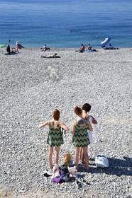 France, Alpes-Maritimes (06), Nice, la plage de la Promenade des Anglais