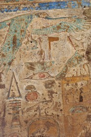 Egypte, Haute Egypte, vallée du Nil, Louxor, Karnak, classé Patrimoine Mondial de l'UNESCO, mur peint de la salle des fêtes de Thoutmosis III