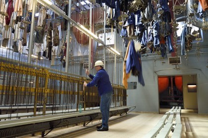 France, Moselle, Petite Rosselle, carreau Wendel museum, miner's building, the cloakroom