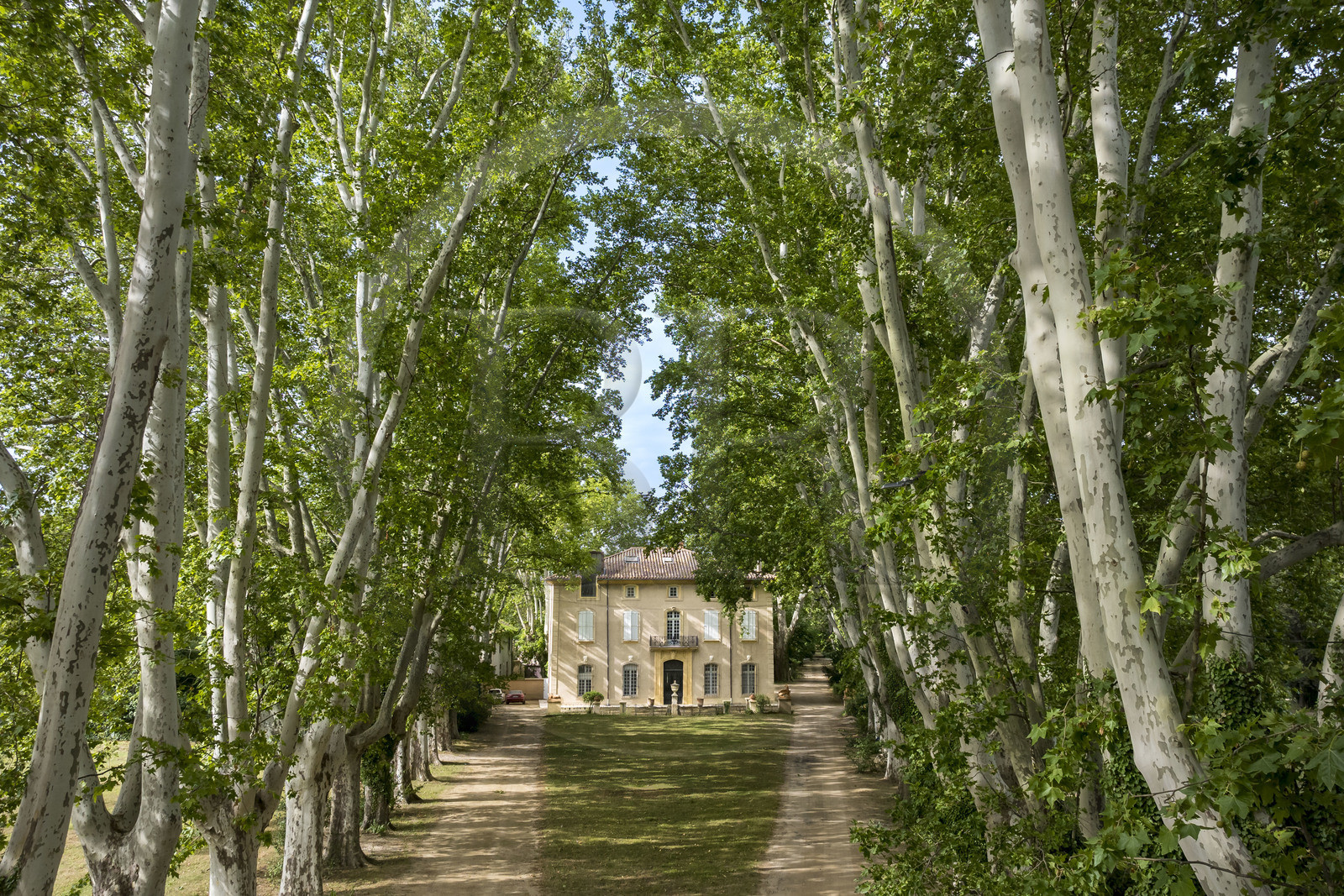 France, Bouches-du-Rhône (13), Aix en Provence, Bastide du Jas de Bouffan, ancienne demeure de Paul Cezanne de 1859 à 1899 (vue aérienne)