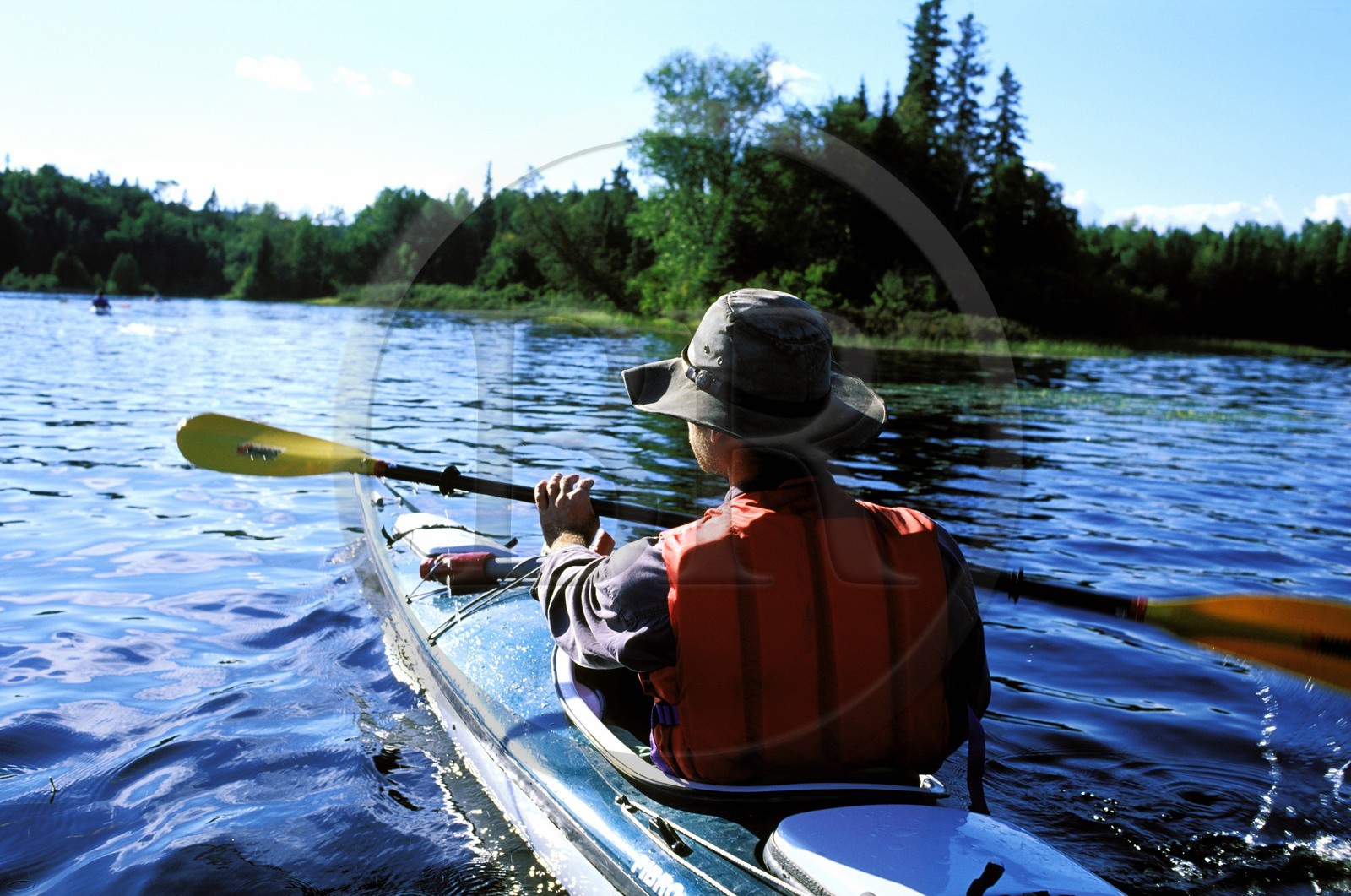 Canada, province de Québec, Réserve faunique de la Vérendrye, kayak de mer sur la rivière des Outaouais
