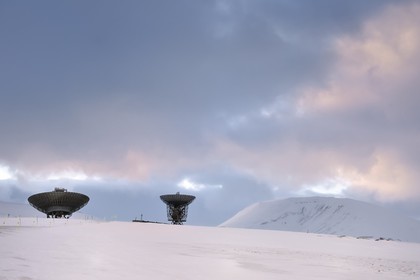 Norvège, Svalbard, Spitzberg, Longyearbyen, EISCAT (European Incoherent Scatter Scientific Association) Radars de la station scientifique