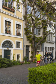 Switzerland, Canton Basel-Stadt, Basel, on the quays of Little Basel district on the right bank of the river Rhine