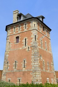 France, Finistere,  Iroise Sea, Parc Naturel Regional d'Armorique (Armorica Regional Natural Park), Presqu'ile de Crozon, Camaret sur Mer, Vauban tower listed as World Heritage by UNESCO, polygonal tower built on a plan Vauban in the 17th century