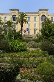 France, Corse du Sud, Ajaccio, district known as foreigners, cours Grandval, the former Grand Hotel Continental is now the seat of the Territorial Community of Corsica