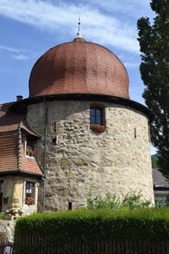France, Haut-Rhin (68), Route des vins d'Alsace, Thann, la Tour des sorcières (XIVe siècle)