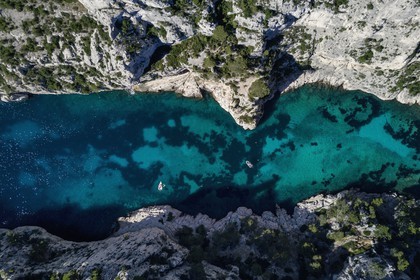 France, Bouches du Rhone, Marseille, National Park of the Calanques, Calanque En Vau (cove) (request for authorization necessary before publication)