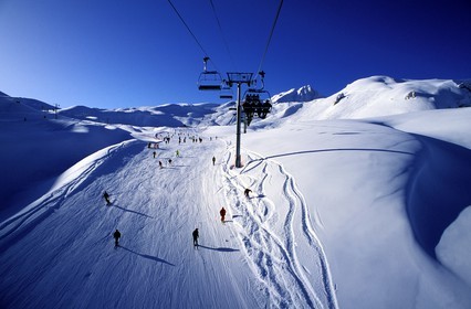 France, Savoie, skiing area of Les Arcs ski resort