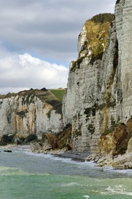 France, Seine-Maritime (76), Côte d'Albâtre, Pays de Caux, les falaises à Yport