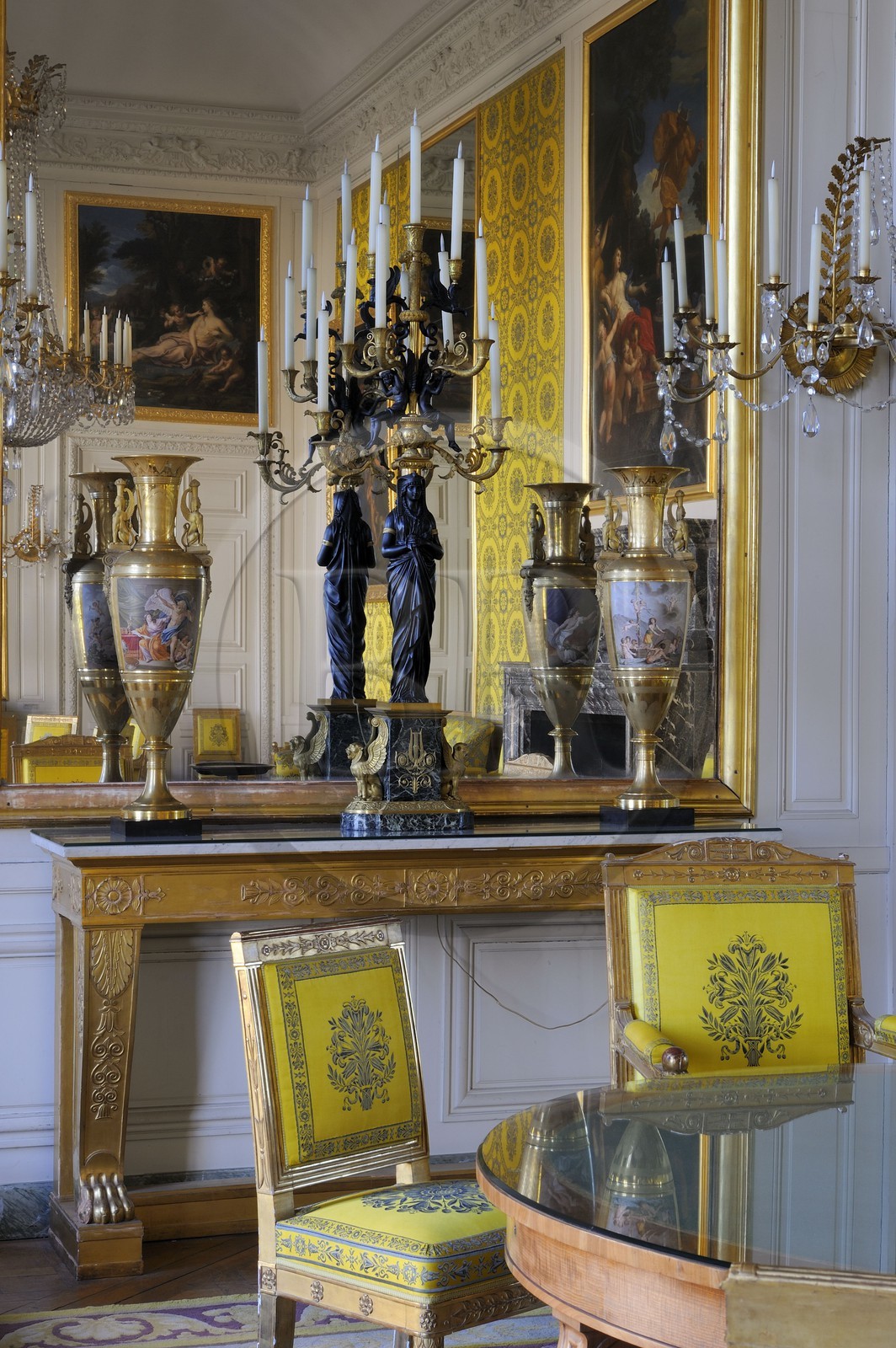 France, Yvelines, Chateau de Versailles, listed as World Heritage by UNESCO, the Grand Trianon, King Louis Philippe's family lounge