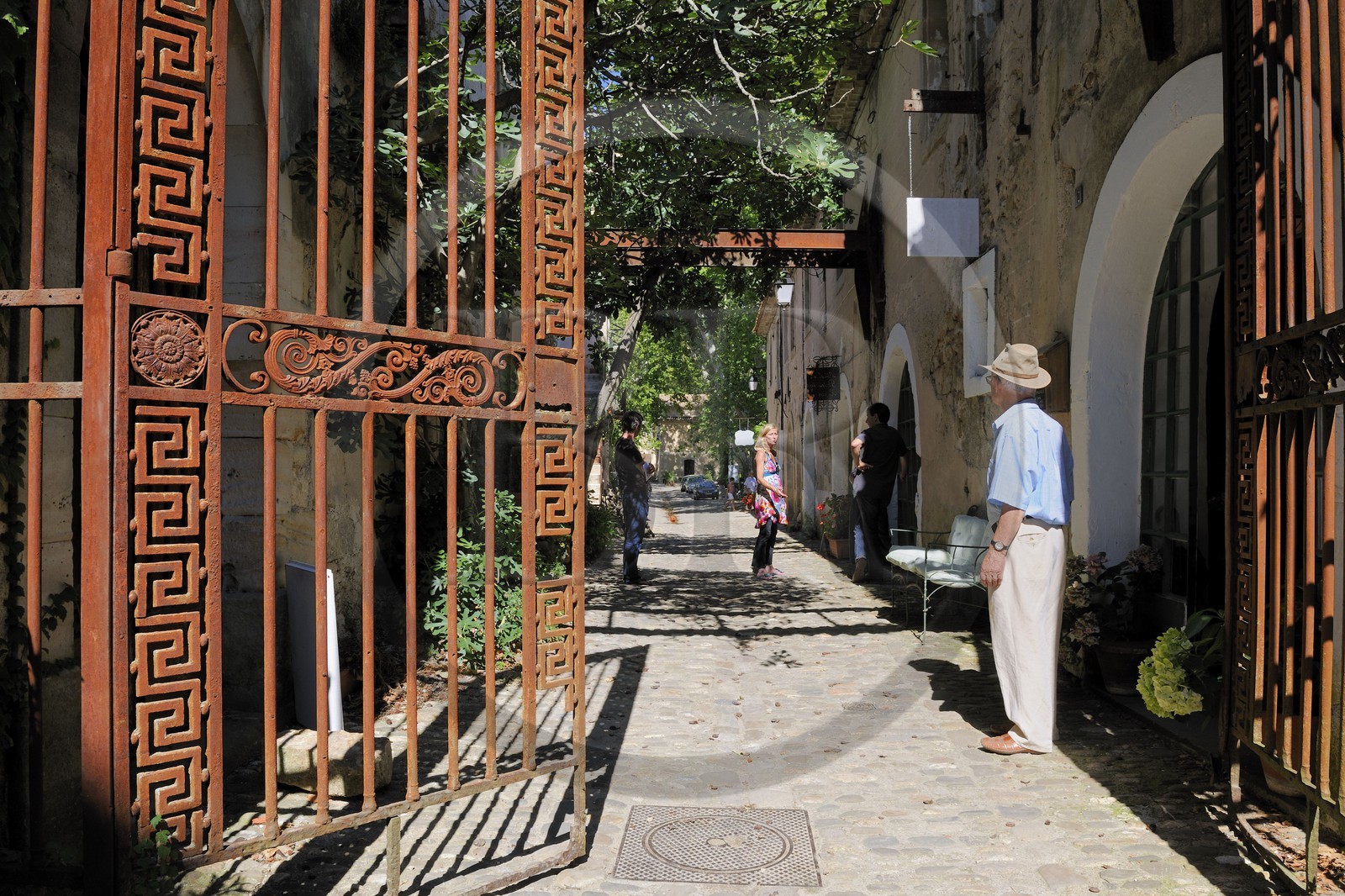 France, Herault, Villeneuvette, former Royal factory, the main street and its 17th century buildings