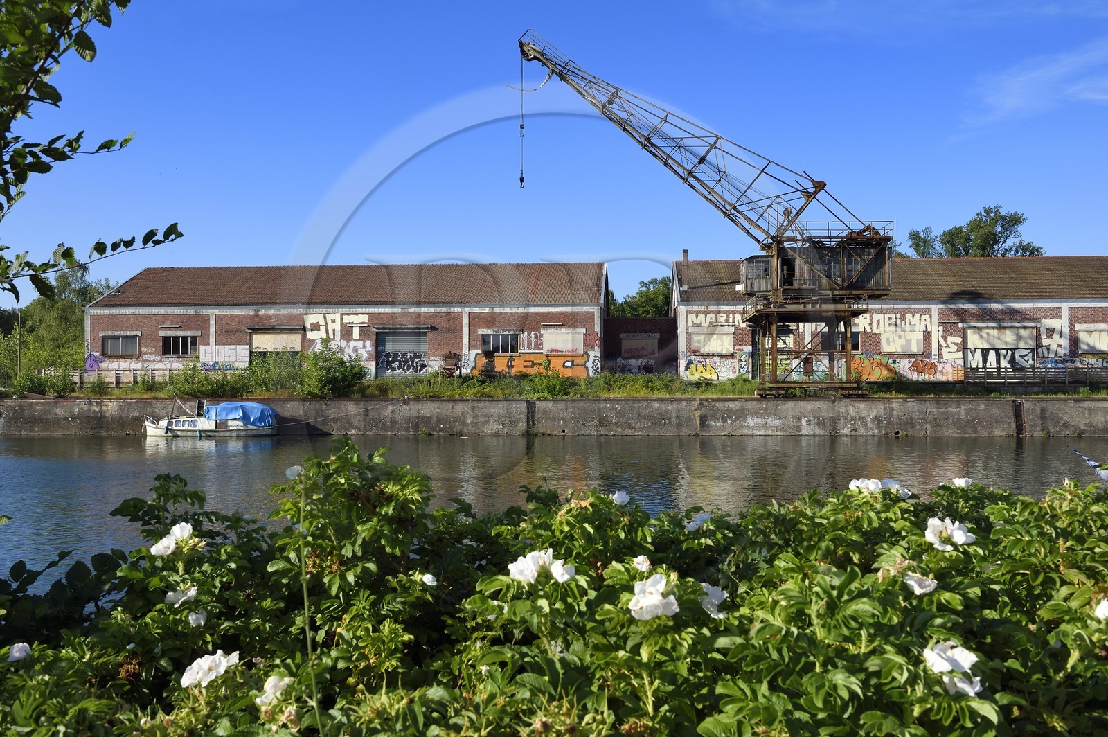 France, Bas-Rhin (67), Strasbourg, le bassin de la citadelle dans l'ancien Port autonome de Strasbourg