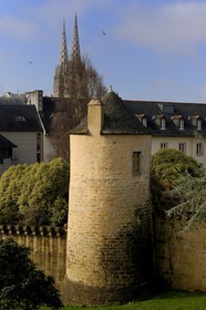 France, Finistère (29), Quimper, la tour Nevet dans les anciens remparts