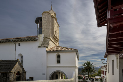 France, Pyrénées-Atlantiques (64), la côte du Pays-Basque, Bidart, l'église Notre-Dame-de-l'Assomption