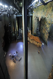 France, Paris (75), l'Opéra Garnier, la scène vue des cintres
