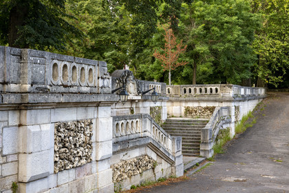 France, Cote d'Or, Climats terroirs of Burgundy listed as World Heritage by UNESCO, Beaune, the Bastion Saint Martin on the ramparts, transformed into a promenade in 1765