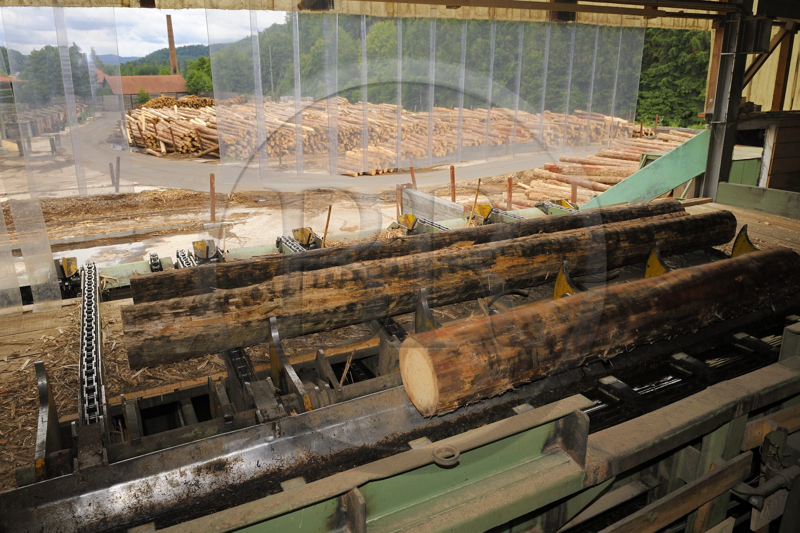 France, Moselle (57), scierie Abreschviller Sciages