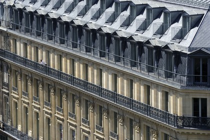 France, Paris (75),  immeubles haussmanniens de la rue Scribe