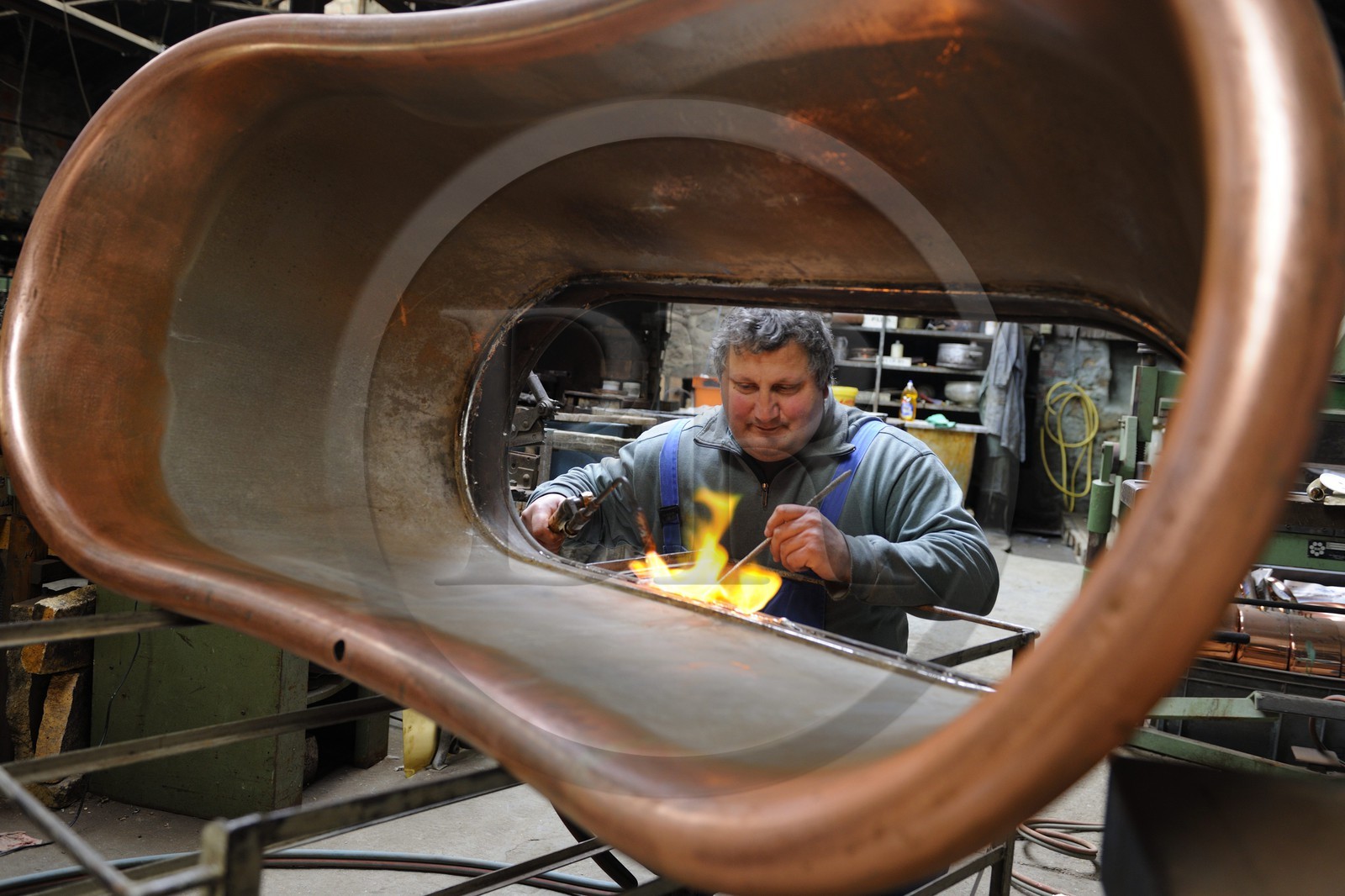 France, Manche (50), Villedieu-les-Poèles, l'Atelier du Cuivre, Jean-Pierre Couget