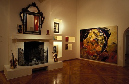 Suisse, région de Bern (Oberland Bernois), Saanenland, Gstaad, galerie d'art contemporain Saqqârah