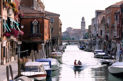 Italie, Vénétie, Venise, île de Murano, canal Fondamenta Vetrai