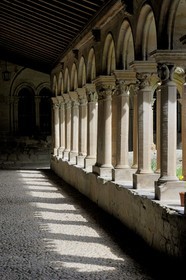 France, Aude, abbey of Saint-Papoul, the cloister