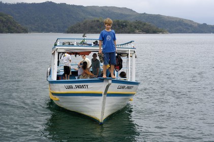 Brazil, Rio de Janeiro State, Paraty, Catimbau island, Thomas Campers is back from school