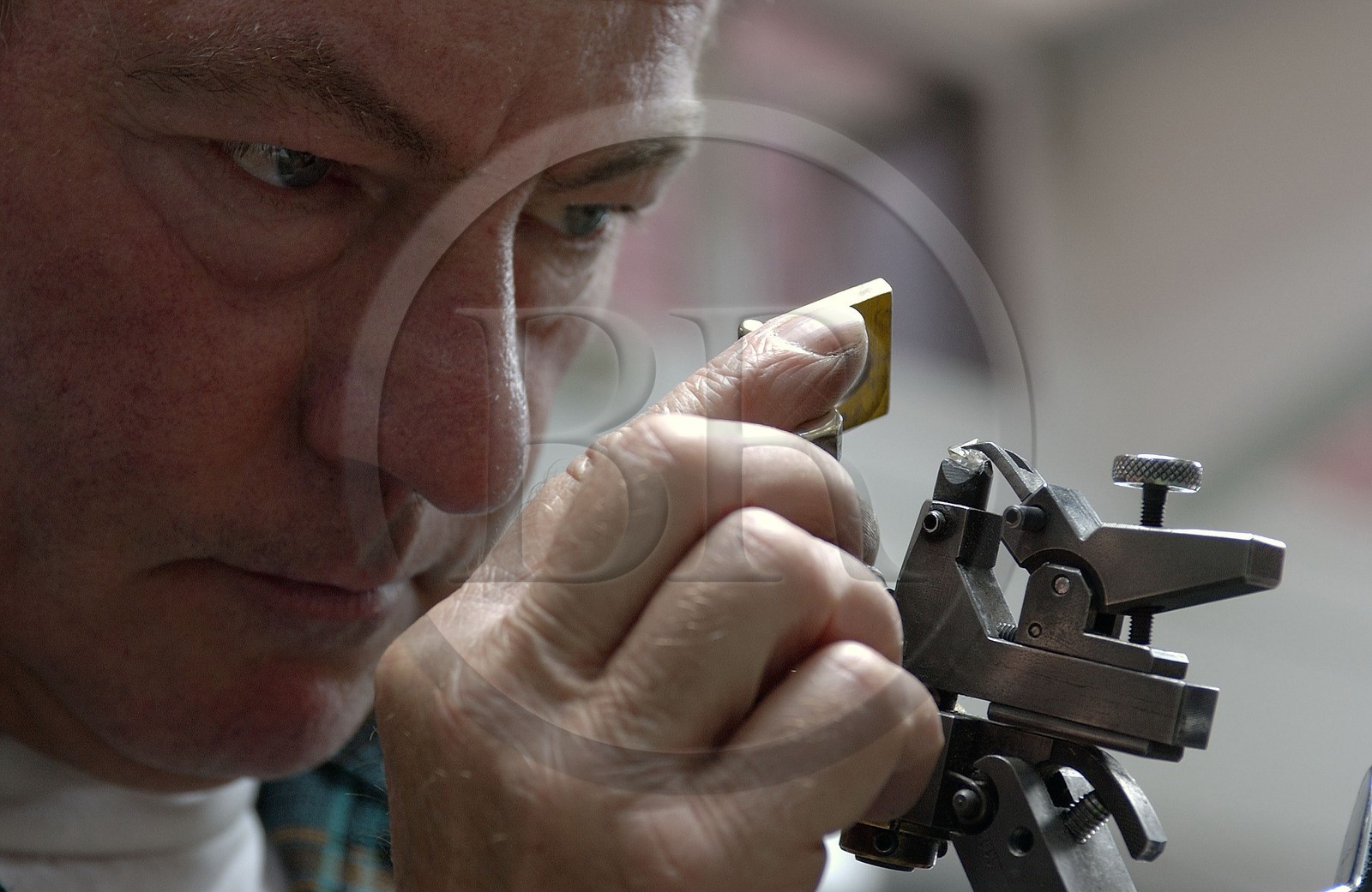 Belgique, Flandre, Anvers (Antwerpen), taille du diamant dans le quartier des diamantaires
