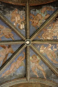 France, Loir-et-Cher (41), château de Villesavin (châteaux de la Loire), fresque de la chapelle