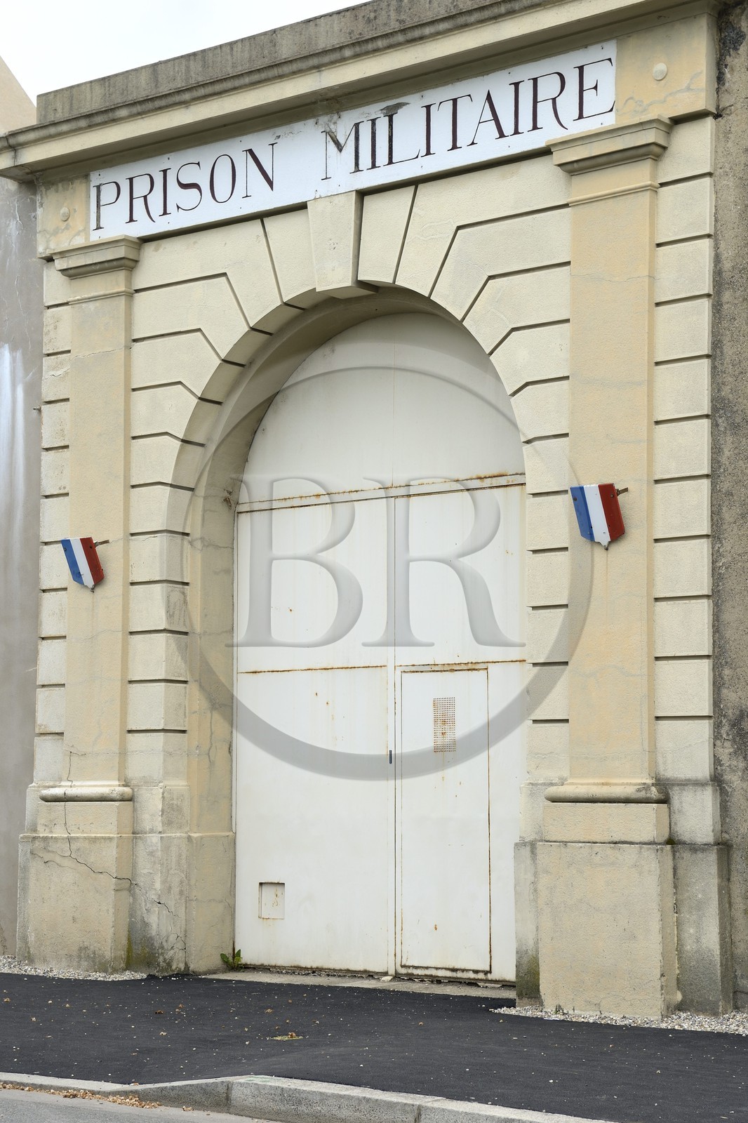 France, Rhône (69), Lyon, Mémorial Prison de Montluc, porte principale de la prison militaire