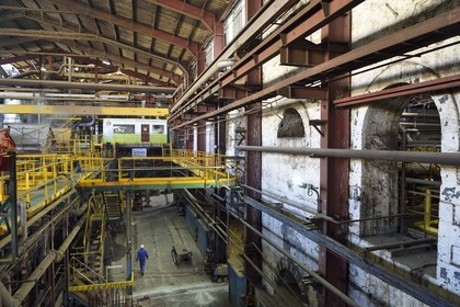 France, Reunion island (French overseas department), Saint-Louis, Le Gol sugar factory using sugar cane, clarification then decantation and filtration area