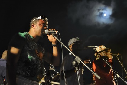 Tanzania, Dar es-Salaam, the restaurant bar and concert place Cine Club located at Mikocheni on the beach, congolese and tanzanian music band