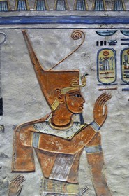 Egypte, Haute Egypte, vallée du Nil, environs de Louxor, nécropole thébaine classée Patrimoine Mondial de l'UNESCO, Thèbes Ouest, vallée des Reines (Wadi el-Malikat), la tombe d'Amon Her-Khopeschef