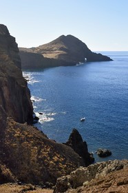 Portugal, Madeira Island, Ponta de Sao Lourenço nature reserve cliffs in the far east of the island