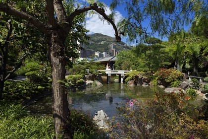 Principality of Monaco, Monaco, Monte-Carlo, the Japanese garden by landscape architect Yasuo Beppu