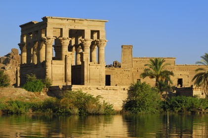 Egypte, Haute-Egypte, Nubie, vallée du Nil, Assouan, île d'Agilka, Philae classé Patrimoine Mondial de l'UNESCO, kiosque de l'empereur romain Trajan