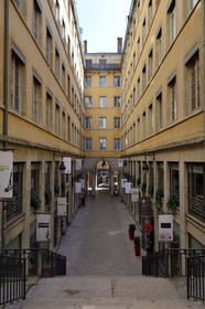 France, Rhone, Lyon, historical site listed as World Heritage by UNESCO, La Croix Rousse District, passage Thiaffait