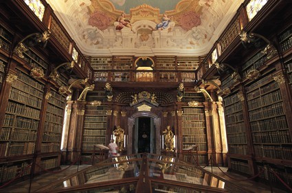 Austria, Lower Austria, Melk Abbey (baroque style), the library