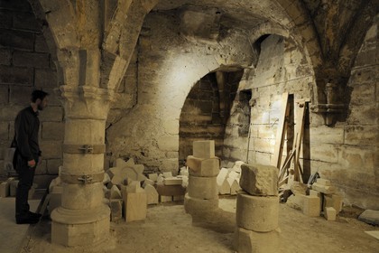 France, Paris (75), cave de la maison d' Ourscamps rue François Miron